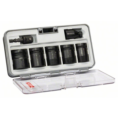 Bosch Steckschlüsseleinsätze-Set, 7-teilig, L 40 mm, SW 13 - SW 24, 2 Adapter 2608551029