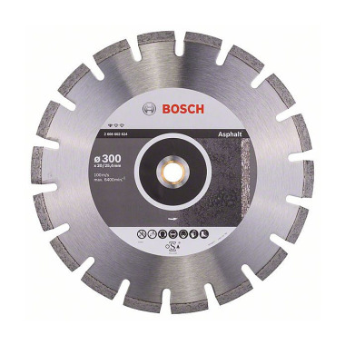 Bosch Diamanttrennscheibe Standard for Asphalt, 300 x 20,00/25,40 x 2,8 x 8 mm 2608602624