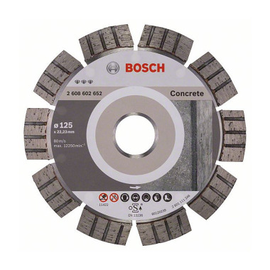 Bosch Diamanttrennscheibe Best for Concrete, 125 x 22,23 x 2,2 x 12 mm 2608602652