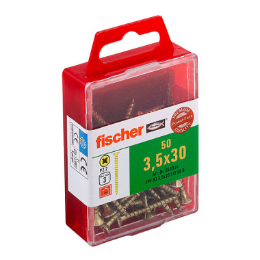 Fischer Power-Fast 3,5x30 Senkkopfschraube gevz VG PZ 653934