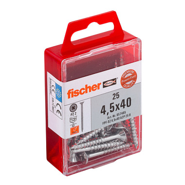 Fischer Power-Fast 4,5x40 Senkkopfschraube A2 TG PZ 657465