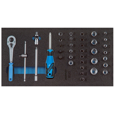 GEDORE Steckschlüssel-Sortiment 1/4 in Check-Tool-Modul 1500 CT1-20