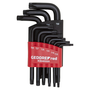 GEDORE red Winkelschraubendrehersatz TX T10-50 9tlg R36405009