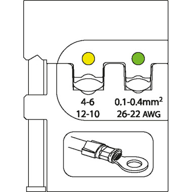 GEDORE Modul-Einsatz für isolierte Kabelschuhe 0,1-0,4/4-6 1830554