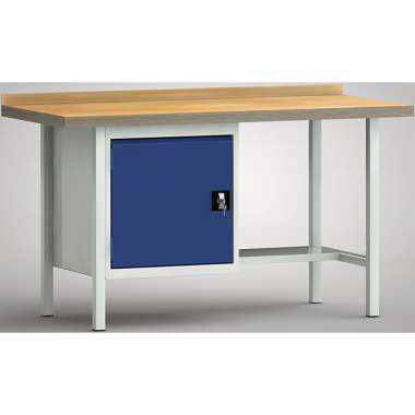 KLW Standard-Werkbank - 1500 x 700 x 900 mm L x T x H, (ERGO-Version) WS118E-1500M40-X7026