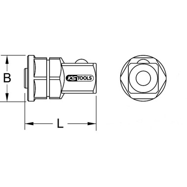 KS Tools GEAR+ Stecknuss-Adapter, 1/2"x19mm 503.4298