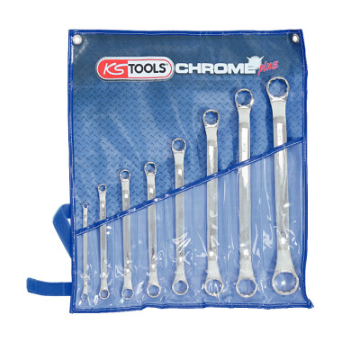 KS Tools CHROME+ Doppelringschlüssel-Satz, 8-tlg. 1/4"x5/16"-1.1/8"x1.1/4" 518.3100