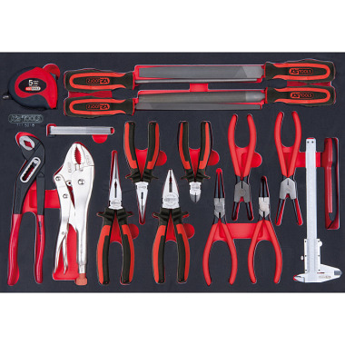 KS Tools Zangen-Satz, 18-tlg. 1/1 Systemeinlage 711.5018