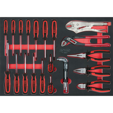 KS Tools Schraubendreher und Zangen-Satz, 27-tlg. 1/1 Systemeinlage 711.6027