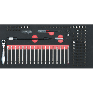 KS Tools 1/4" Bit-Satz, 101-tlg. 1/3 Systemeinlage 713.0101