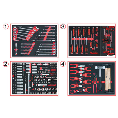 KS Tools Einlagenpaket 251 tlg. 713.0251