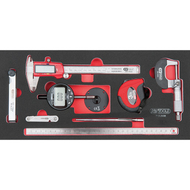 KS Tools Messwerkzeug-Satz, 8-tlg. 1/3 Systemeinlage 713.2008