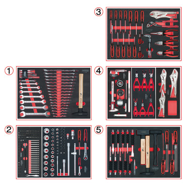 KS Tools SCS Systemeinlagen-Satz, Universal 251-tlg. 715.0251