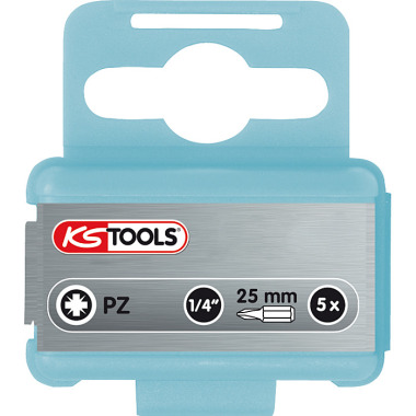 KS Tools 1/4" INOX+ Bit, 25mm, PZ1, 5er Pack 910.2219