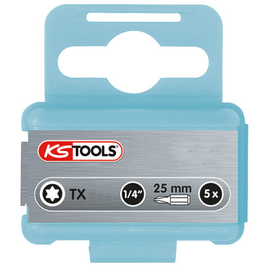 KS Tools 1/4" INOX+ Bit TX, 25mm, T10, 5er Pack 910.2312