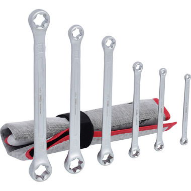 KS Tools TX-E-Doppelringschlüssel-Satz, 6-tlg. E6xE8-E20xE24 911.0370