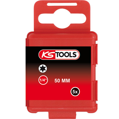 KS Tools 1/4" Bit TX, 50mm, T7, 5er Pack 911.2717