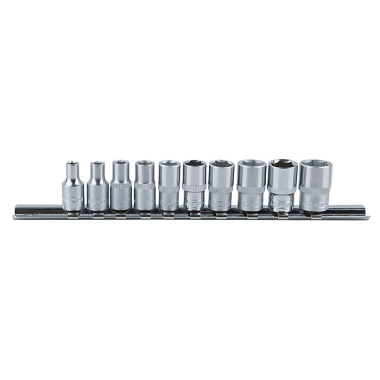 KS Tools 1/4" 6kant-Stecknuss-Satz, 10-tlg. 4-13mm 917.0620