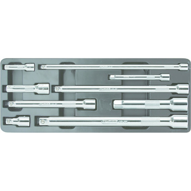 KS Tools CHROME+ Verlängerung-Satz, 9-tlg 1/4"+3/8"+1/2" 918.0007