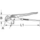 KS Tools BERYLLIUM+ Eck-Rohrzange 4 962.4009