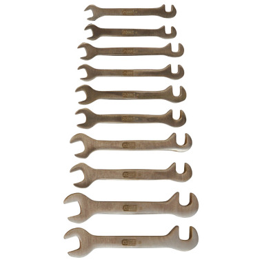 KS Tools BRONZE+ Blech-Doppelmaulschlüssel-Satz klein, 10tlg. 963.7131