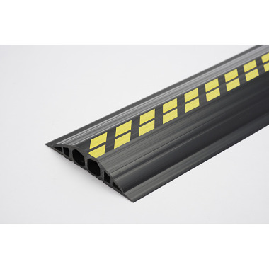 EHA Industriekabelbrücke L1500xB200xH35mm Weich-PVC schwarz/gelb mit Doppelklebeband 46022