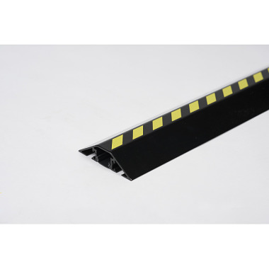 EHA Aluminium Kabelbrücke L1500xB80xH20mm Aluminium schwarz-gelb mit Doppelklebeband 47761