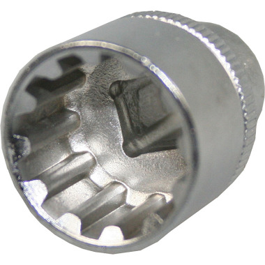 SW-Stahl Steckschlüsseleinsatz, 1/2", Multi-Profil, 9 mm 05650L-9