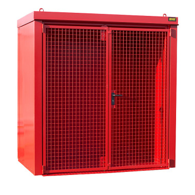 BAUER Gasflaschen-Container GFC-B M1, lackiert, RAL 3000 Feuerrot 4477-31-0000-2