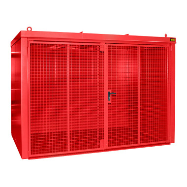 BAUER Gasflaschen-Container GFC-B M4, lackiert, RAL 3000 Feuerrot 4477-34-0000-2