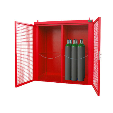 BAUER Gasflaschen-Container GFC-B/W M3, lackiert, RAL 3000 Feuerrot 4477-33-1000-2