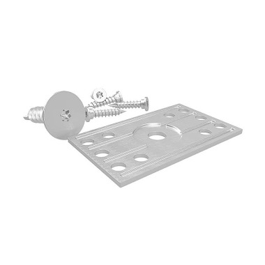 Eurotec Flechtzaunbeschlag - Edelstahl A2 - Set inklusive Schrauben - 40 x 65 mm S900335