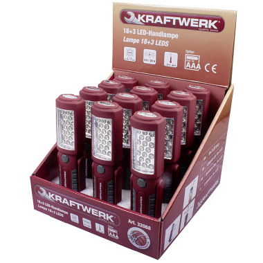 Kraftwerk Display mit Handlampe LED COMPACT MINI 90, 12 Stk. 32068D