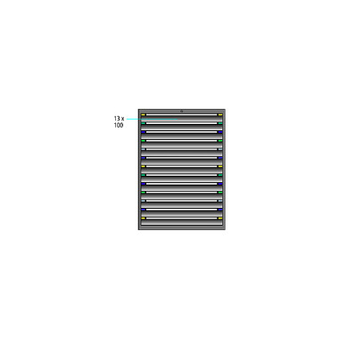 ThurMetall Schubladenschrank (BxTxH) 605x695x1400mm KEY Lock Schwarz NCS S 9000-N 84.396.060