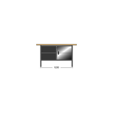 ThurMetall Kompaktwerkbank (BxTxH) 1500x700x845mm Multiplex KEY Lock Lichtblau RAL 5012 64.803.010