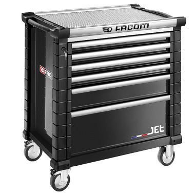 FACOM Werkstattwagen JET mit 6 Schubladen, 4 Module pro Schublade, schwarz (RAL 9005) JET.6NM4A