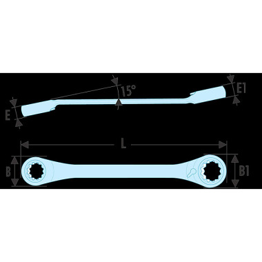 FACOM Knarrenringschluessel gekr. 7/8x15/16 65.7/8X15/16