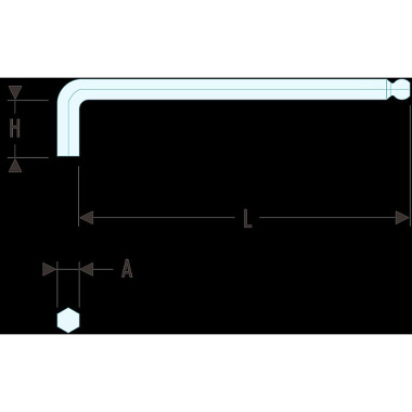 FACOM Stiftschluessel lang Kugelkopf 2,5 mm 83SH.2.5