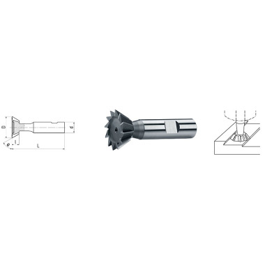 ELMAG HSS Co5 Winkel-Stirnfräser DIN 1835B 73619