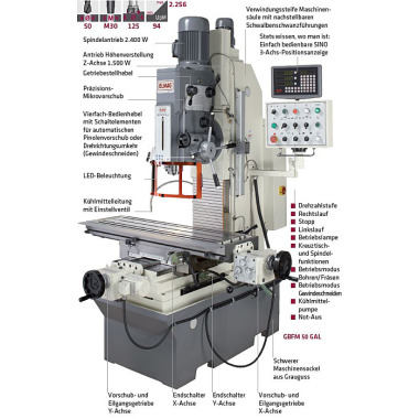 ELMAG Getriebe Bohr- und Fräsmaschine 82155