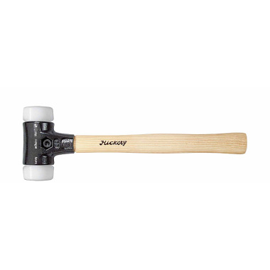 Wiha Schonhammer Safety sehr hart/sehr hart mit Hickory-Holzstiel, Rund-Schlagkopf (26647) 60 mm