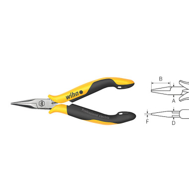 Wiha Flachrundzange Professional ESD gerade Form (26799) 120 mm