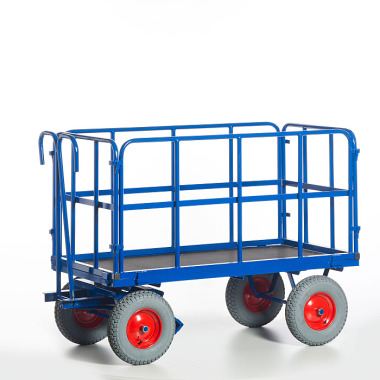 ROLLCART Handpritschenwagen mit Rohrgitterwänden, Ladefläche LxB: 930x630 mm, Tragkraft: 700 kg 15-45101