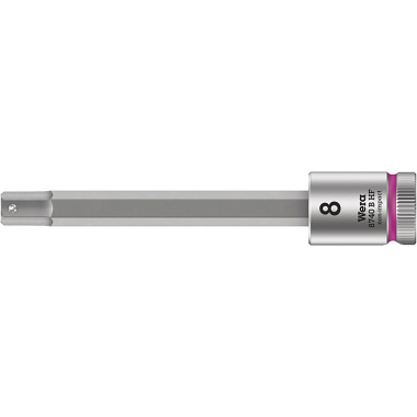 Wera 8740 B HF Hex-Plus 8,0 x 100 mm Zyklop Bit-Nuss mit 3/8"-Antrieb, Haltefunktion 05003040001