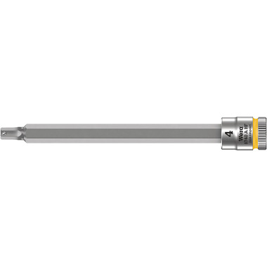 Wera 8740 A HF Hex-Plus 4,0 x 100 mm Zyklop Bit-Nuss mit 1/4"-Antrieb, Haltefunktion 05003334001