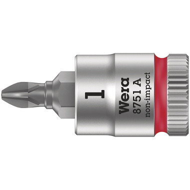 Wera 8751 A PH 1 x 28 mm Zyklop Bit-Nuss mit 1/4"-Antrieb 05003350001