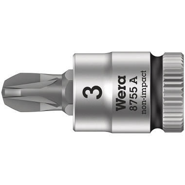 Wera 8755 A PZ 3 x 28 mm Zyklop Bit-Nuss mit 1/4"-Antrieb 05003355001