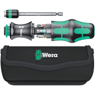 Wera Kraftform Kompakt 20 Tool Finder 1 Kombi-Schrauber mit 6 Bits mit Tasche 05051016001