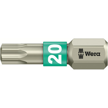 Wera 3867/1 TS TORX 20 x 25 mm TORX-Bits, Edelstahl 05071034001