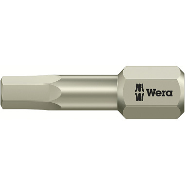 Wera 3840/1 TS Hex-Plus 5/32" x 25 mm Innensechskant-Bits, Edelstahl 05071064001